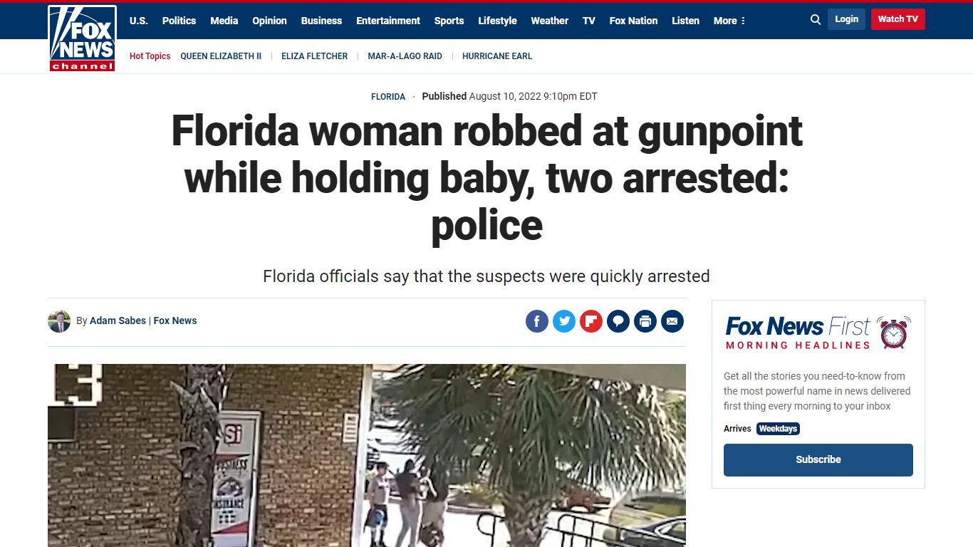 Florida woman robbed at gunpoint while holding baby, two arrested ...